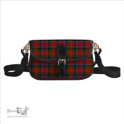 ScotsTee Shop Scottish Sturrock Blue & Black Tartan Women's Chain Crossbody Bag Square Bag