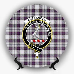 ScotsTee Shop Scottish Alexander of Menstry Dress Crest Tartan Ceramic Plate