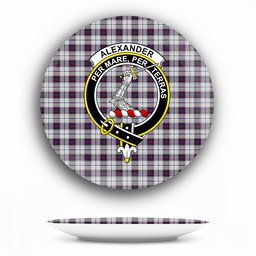 ScotsTee Shop Scottish Alexander of Menstry Dress Crest Tartan Ceramic Plate