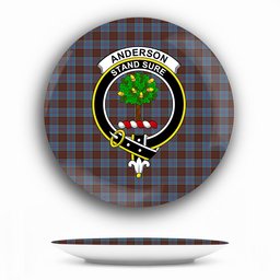 ScotsTee Shop Scottish Anderson Highland Society of London Crest Tartan Ceramic Plate