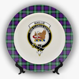 ScotsTee Shop Scottish Baillie Highland Society Ancient Crest Tartan Ceramic Plate