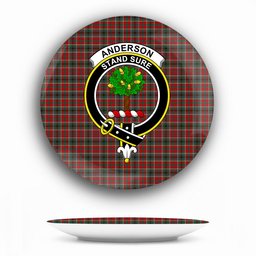ScotsTee Shop Scottish Anderson of Ardbrake Crest Tartan Ceramic Plate