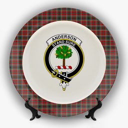 ScotsTee Shop Scottish Anderson of Ardbrake Crest Tartan Ceramic Plate