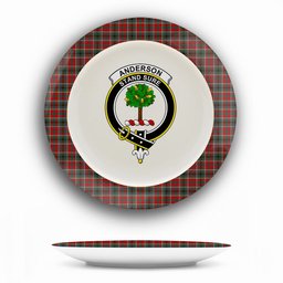 ScotsTee Shop Scottish Anderson of Ardbrake Crest Tartan Ceramic Plate