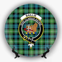 ScotsTee Shop Scottish Baillie of Polkemmet Ancient Crest Tartan Ceramic Plate