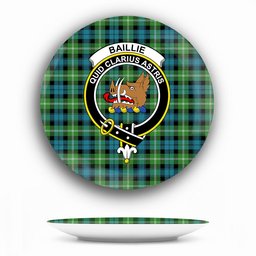 ScotsTee Shop Scottish Baillie of Polkemmet Ancient Crest Tartan Ceramic Plate