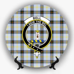 ScotsTee Shop Scottish Bell of the Borders SC Crest Tartan Ceramic Plate