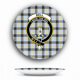 ScotsTee Shop Scottish Bell of the Borders SC Crest Tartan Ceramic Plate