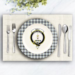 ScotsTee Shop Scottish Bell of the Borders SC Crest Tartan Ceramic Plate