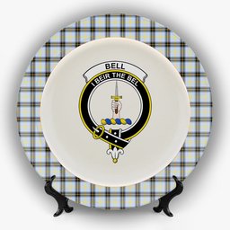 ScotsTee Shop Scottish Bell of the Borders SC Crest Tartan Ceramic Plate