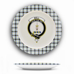 ScotsTee Shop Scottish Bell of the Borders SC Crest Tartan Ceramic Plate