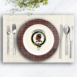 ScotsTee Shop Scottish Borthwick Ancient Crest Tartan Ceramic Plate