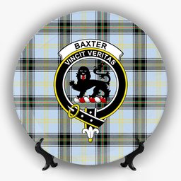 ScotsTee Shop Scottish Baxter of Balgavies Ancient Crest Tartan Ceramic Plate