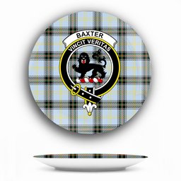 ScotsTee Shop Scottish Baxter of Balgavies Ancient Crest Tartan Ceramic Plate