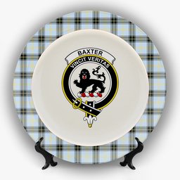 ScotsTee Shop Scottish Baxter of Balgavies Ancient Crest Tartan Ceramic Plate