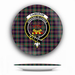 ScotsTee Shop Scottish Cameron Highlanders of Ottawa Crest Tartan Ceramic Plate