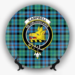 ScotsTee Shop Scottish Campbel of Cawdor Ancient Crest Tartan Ceramic Plate