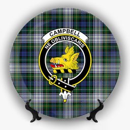 ScotsTee Shop Scottish Campbell of Lochnell Dress Crest Tartan Ceramic Plate
