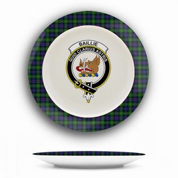 ScotsTee Shop Scottish Baillie (Fencibles) Crest Tartan Ceramic Plate