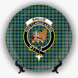 ScotsTee Shop Scottish Baillie of Lamington Modern Clan Crest Tartan Ceramic Plate