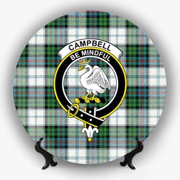 ScotsTee Shop Scottish Campbell of Cawdor Dress Ancient Crest Tartan Ceramic Plate