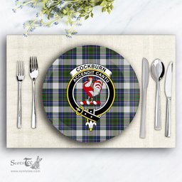 ScotsTee Shop Scottish Cockburn of Ormiston Dress Crest Tartan Ceramic Plate