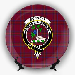 ScotsTee Shop Scottish Burnett of Leys Hunting Crest Tartan Ceramic Plate