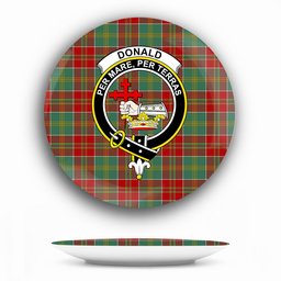 ScotsTee Shop Scottish Donald of Kingsburgh Crest Tartan Ceramic Plate