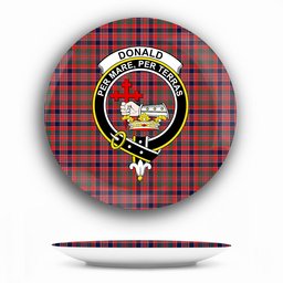 ScotsTee Shop Scottish Donald of Boisdale Modern Crest Tartan Ceramic Plate