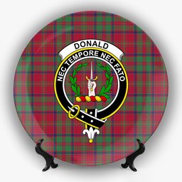 ScotsTee Shop Scottish Donald of Glencoe Modern Crest Tartan Ceramic Plate