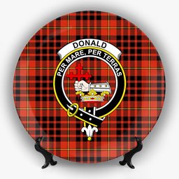 ScotsTee Shop Scottish Donald of Ardnamurchan Ancient Crest Tartan Ceramic Plate