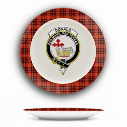 ScotsTee Shop Scottish Donald of Ardnamurchan Ancient Crest Tartan Ceramic Plate