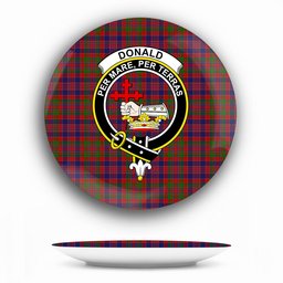 ScotsTee Shop Scottish Donald of Boisdale Crest Tartan Ceramic Plate
