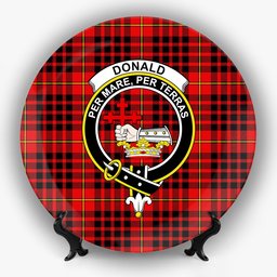 ScotsTee Shop Scottish Donald of Ardnamurchan Modern Crest Tartan Ceramic Plate