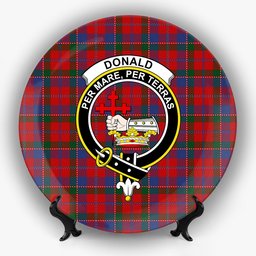 ScotsTee Shop Scottish Donald of Glenaladale Crest Tartan Ceramic Plate