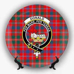 ScotsTee Shop Scottish Donald of Glenaladale Modern Crest Tartan Ceramic Plate