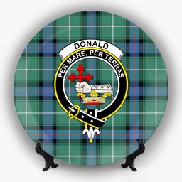 ScotsTee Shop Scottish Donald of the Isles Hunting Ancient Crest Tartan Ceramic Plate