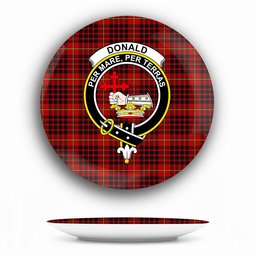 ScotsTee Shop Scottish Donald of Ardnamurchan Crest Tartan Ceramic Plate