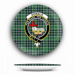 ScotsTee Shop Scottish Donald Lord of the Isles Hunting Modern Crest Tartan Ceramic Plate