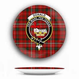 ScotsTee Shop Scottish Donald of Staffa_s Sett Crest Tartan Ceramic Plate