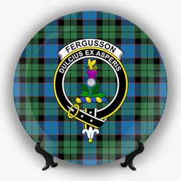 ScotsTee Shop Scottish Fergusson of Balquhidder Ancient Crest Tartan Ceramic Plate
