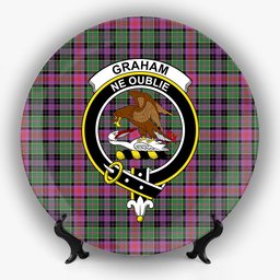 ScotsTee Shop Scottish Graham of Airth Ancient Crest Tartan Ceramic Plate