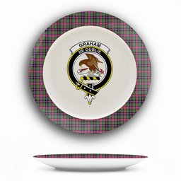 ScotsTee Shop Scottish Graham of Airth Ancient Crest Tartan Ceramic Plate