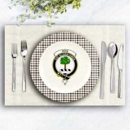 ScotsTee Shop Scottish Hog Ancient Crest Tartan Ceramic Plate