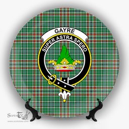 ScotsTee Shop Scottish Gayre Dress Ancient Crest Tartan Ceramic Plate
