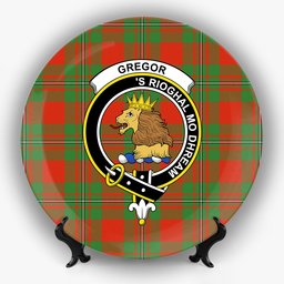ScotsTee Shop Scottish Gregor of Cardney Ancient Crest Tartan Ceramic Plate