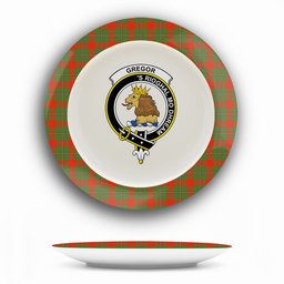 ScotsTee Shop Scottish Gregor of Cardney Ancient Crest Tartan Ceramic Plate