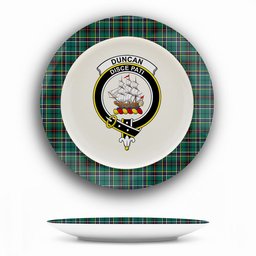 ScotsTee Shop Scottish Duncan of Sketraw Modern Crest Tartan Ceramic Plate