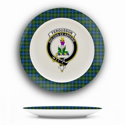 ScotsTee Shop Scottish Ferguson of Atholl Crest Tartan Ceramic Plate