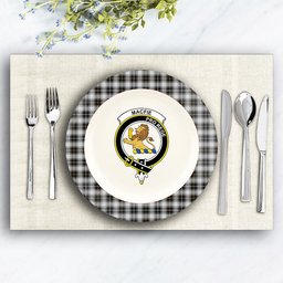 ScotsTee Shop Scottish MacFie of Colonsay Dress Crest Tartan Ceramic Plate